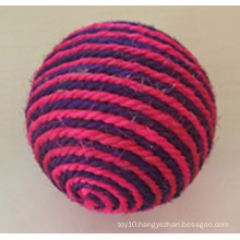 Red and Purple Sisal Ball, Pet Toys